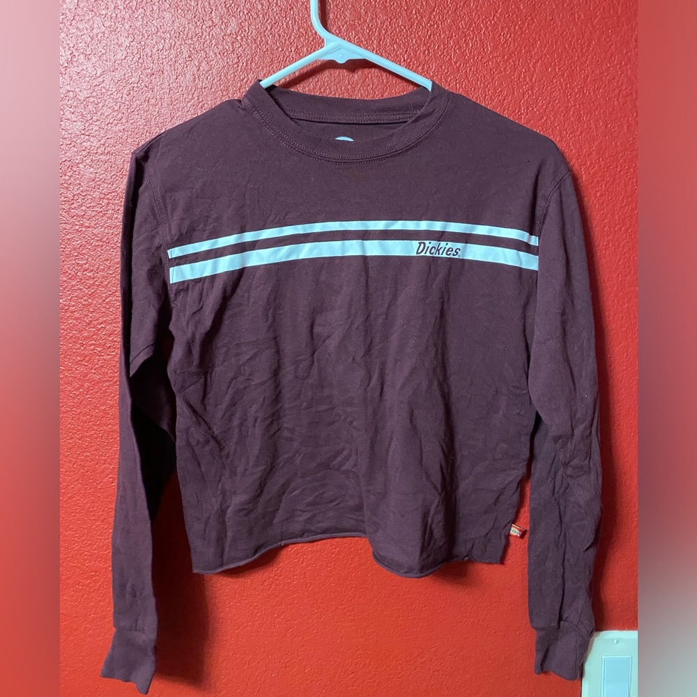 Dickies women’s cropped top long sleeve t-shirt‎ size XS